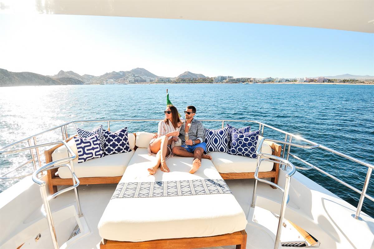 Sport fishing charter yacht off Cabo San Lucas, Mexico