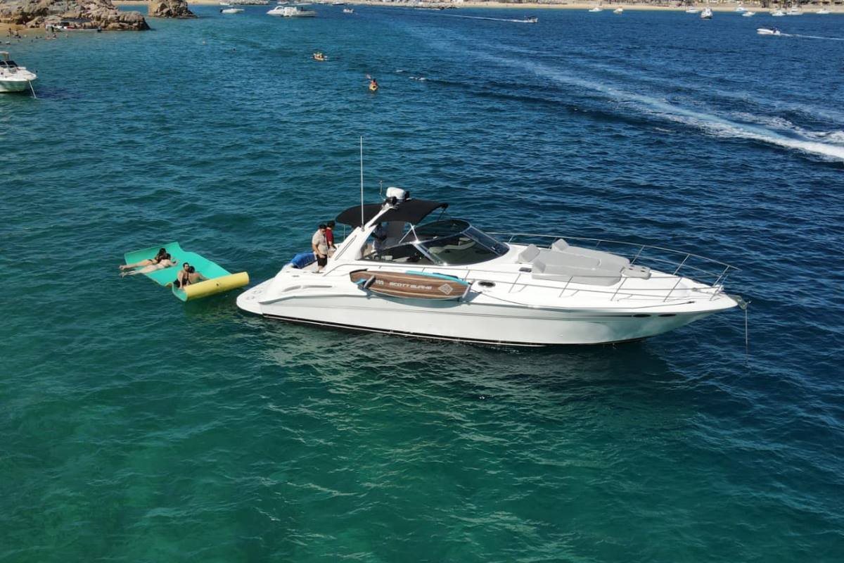 Sea Ray yacht from the YachtCova fleet at El Arco in Cabo San Lucas