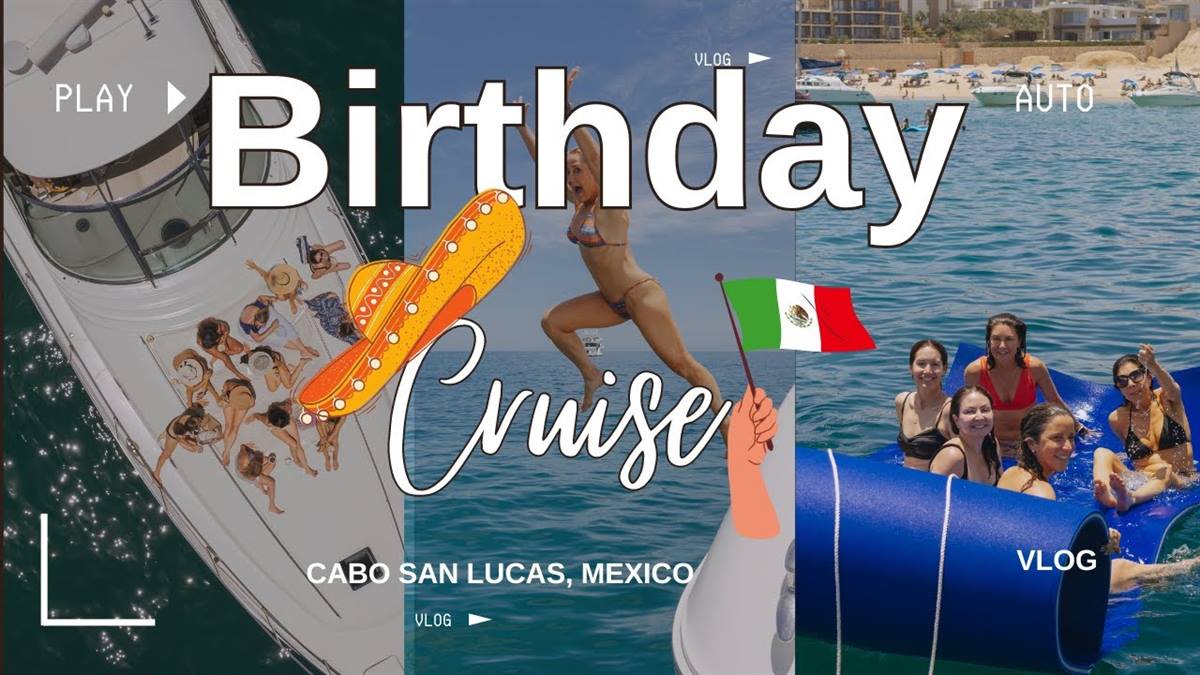 Guests celebrating a birthday on a YachtCova boat rental in Cabo San Lucas